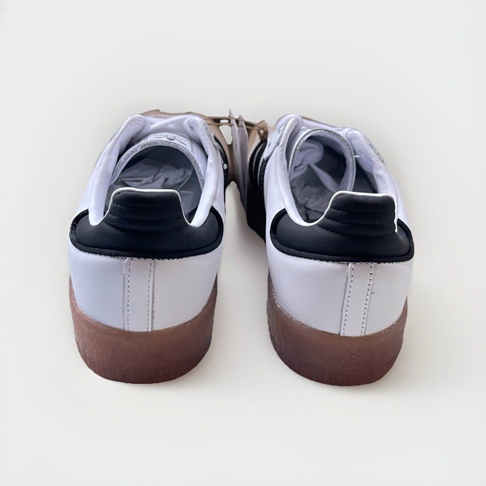 Size 8.5w - Adidas Originals Sambae W Cloud White Metallic Gold Women's JI1349 - Picture 6 of 10